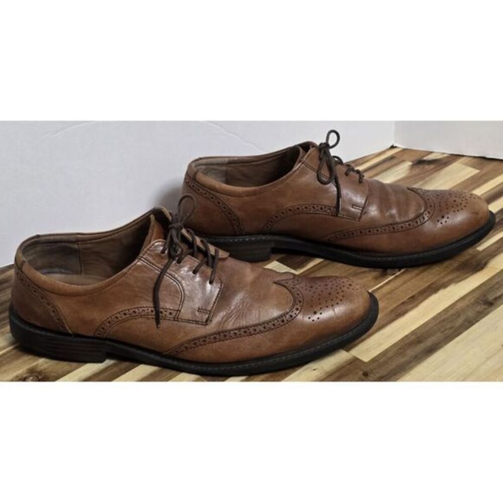 Johnston & Murphy Men's Tan Brogue Wingtip Leather Oxfords‎ 20-1862 Size 13M